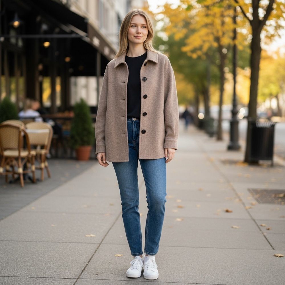 Theo & Spence Wool Women's Tan Jacket